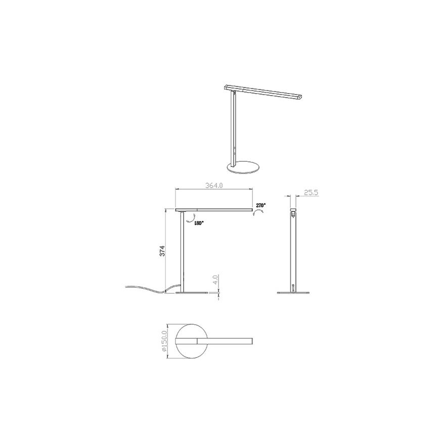 Fabas Luce 3550-30-102 - LED Lampa stołowa ściemnialna IDEAL LED/10W/230V 3000-6000K biała