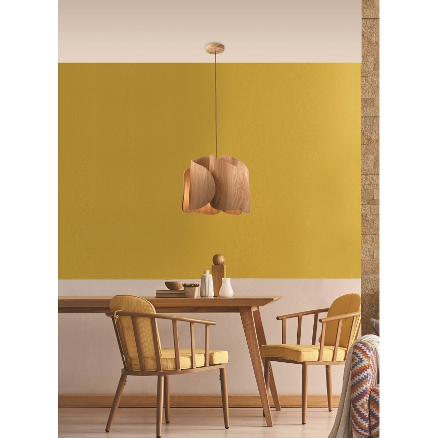 Fabas Luce 3672-40-132 - Żyrandol na lince PEVERO 1xE27/40W/230V drewno