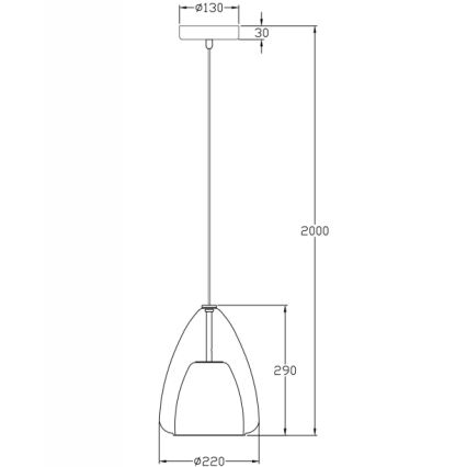 Fabas Luce 3673-40-125 - Żyrandol na lince BRITTON 1xE27/40W/230V złoty