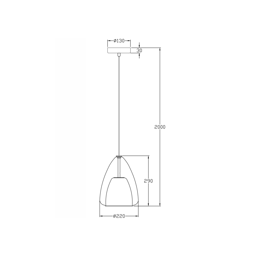 Fabas Luce 3673-40-125 - Żyrandol na lince BRITTON 1xE27/40W/230V złoty
