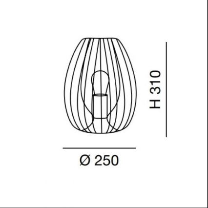 Fabas Luce 3677-34-101 - Lampa stołowa CAMP 1xE27/40W/230V czarny