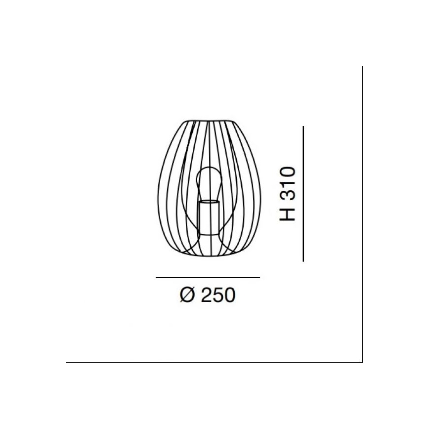 Fabas Luce 3677-34-101 - Lampa stołowa CAMP 1xE27/40W/230V czarny