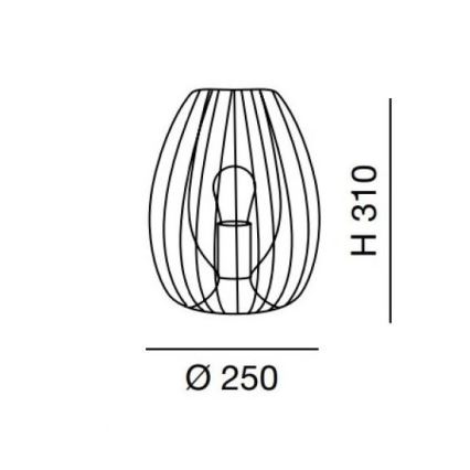 Fabas Luce 3677-34-102 - Lampa stołowa CAMP 1xE27/40W/230V białe