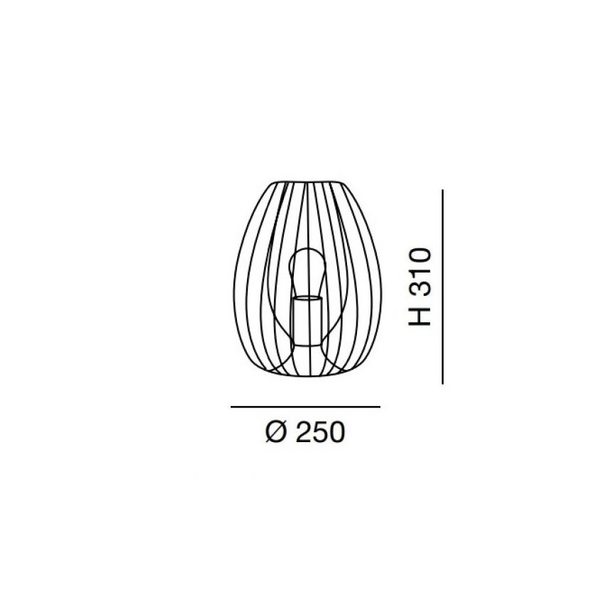 Fabas Luce 3677-34-102 - Lampa stołowa CAMP 1xE27/40W/230V białe