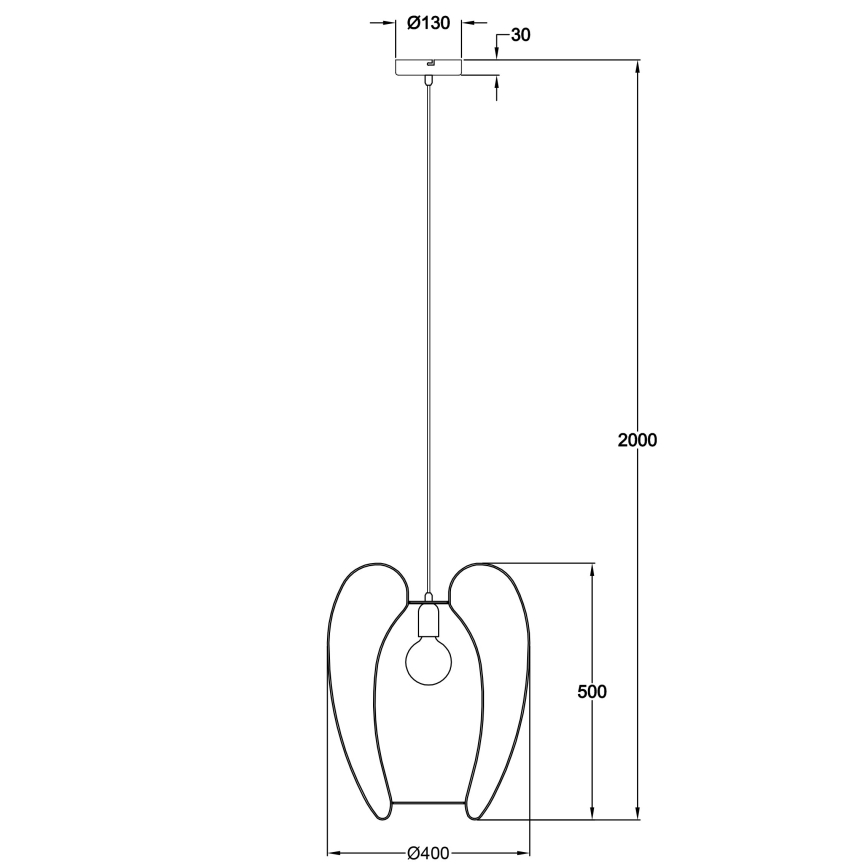 Fabas Luce 3677-45-101 - Żyrandol na lince CAMP 1xE27/40W/230V czarny