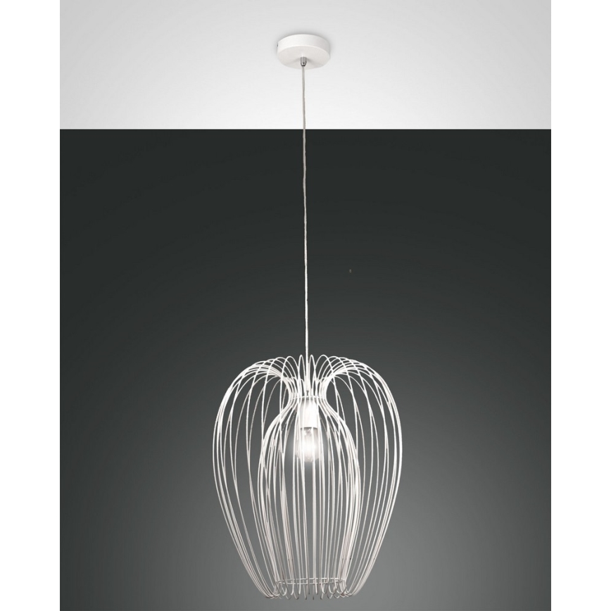 Fabas Luce 3677-45-102 - Żyrandol na lince CAMP 1xE27/40W/230V białe
