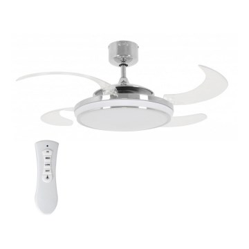 FANAWAY 211036 - Wentylator sufitowy LED EVO1 LED/40W/230V chrom błyszczący + zdalne sterowanie