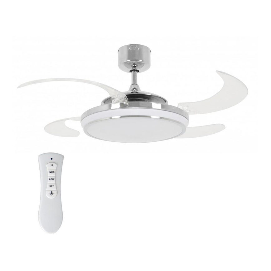 FANAWAY 211036 - Wentylator sufitowy LED EVO1 LED/40W/230V chrom błyszczący + zdalne sterowanie