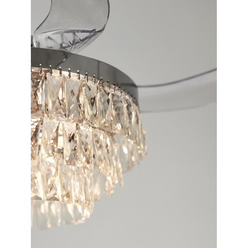 FANAWAY 212923 - Wentylator sufitowy LED VEIL 6xE14/4,5W/230V chrom błyszczący + zdalne sterowanie