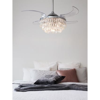 FANAWAY 212923 - Wentylator sufitowy LED VEIL 6xE14/4,5W/230V chrom błyszczący + zdalne sterowanie