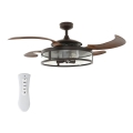 FANAWAY 212925 - LED sufitowy wentylator CLASSIC 3xE27/4W/230V brązowy + pilot zdalnego sterowania