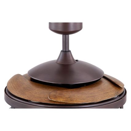 FANAWAY 212925 - Wentylator sufitowy LED CLASSIC 3xE27/4W/230V brązowy + pilot zdalnego sterowania