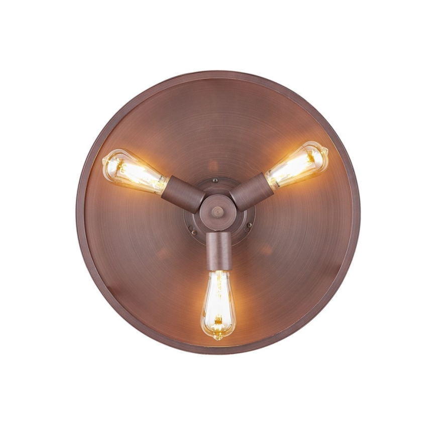 FANAWAY 212925 - Wentylator sufitowy LED CLASSIC 3xE27/4W/230V brązowy + pilot zdalnego sterowania