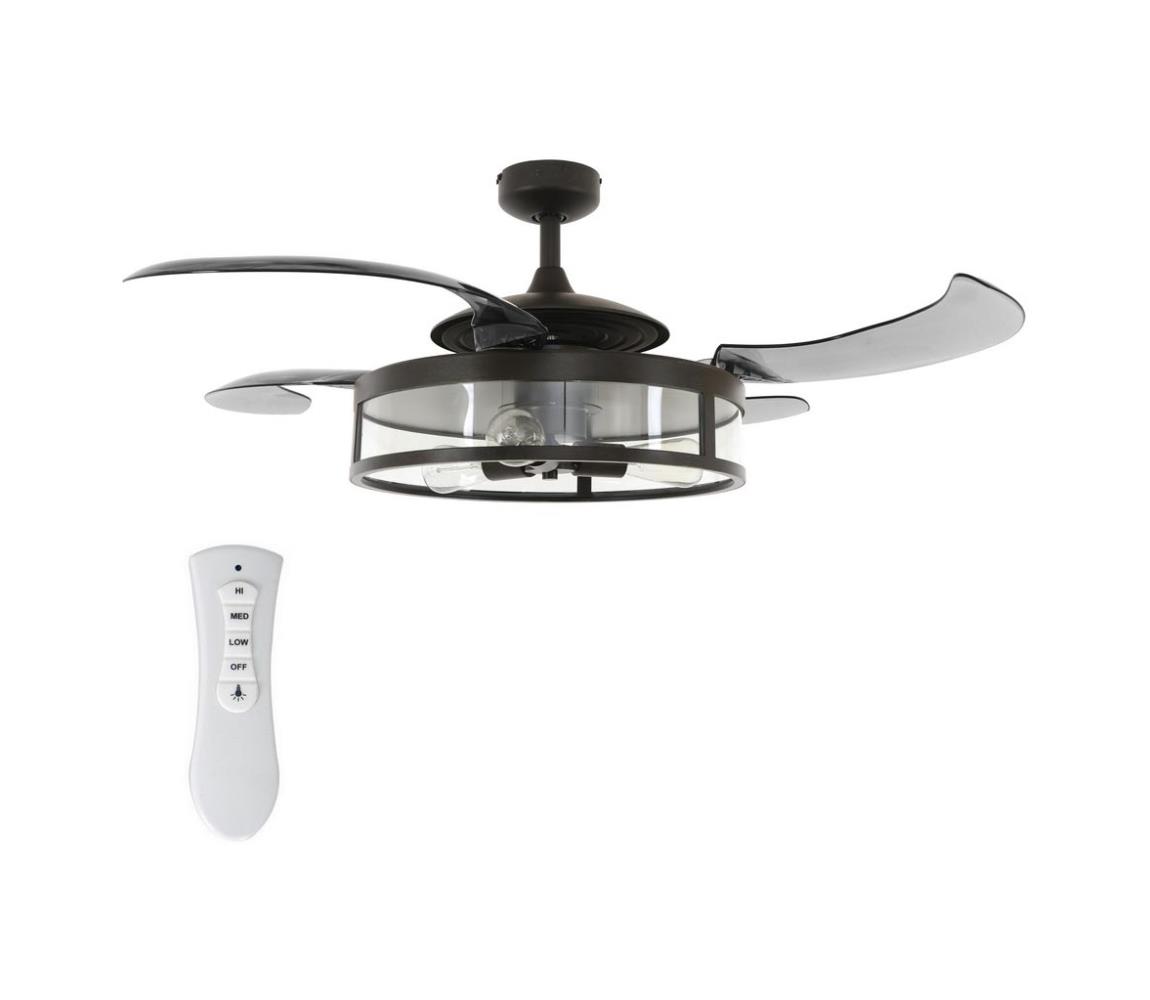 FANAWAY 212927 - Wentylator sufitowy LED CLASSIC 3xE27/4W/230V czarny + pilot