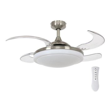 FANAWAY 212982 - Wentylator sufitowy EVORA 2xE27/20W/230V chrom błyszczący + zdalne sterowanie