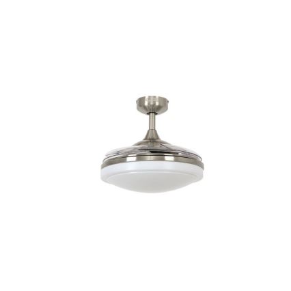 FANAWAY 212982 - Wentylator sufitowy EVORA 2xE27/20W/230V chrom błyszczący + zdalne sterowanie