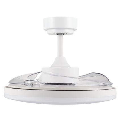 FANAWAY 21612949 - LED Ściemnialny wentylator sufitowy STROLL LED/30W/230V 2700/3500/5000K śr. 106 cm biały/przezroczysty + zdalne sterowanie