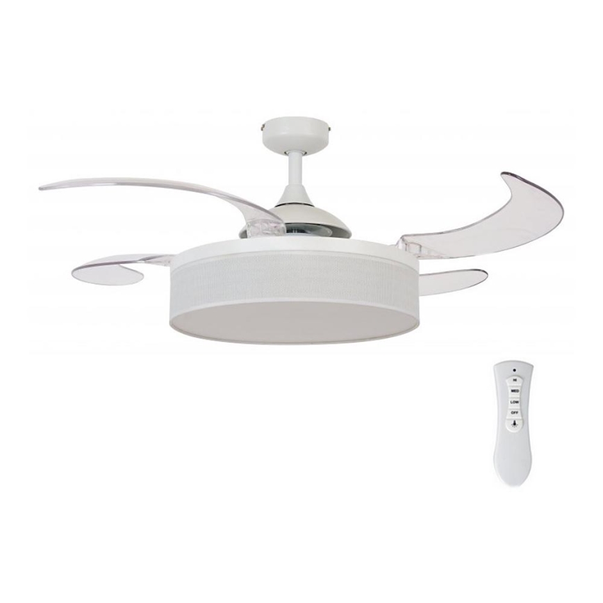 FANAWAY 511030 - LED sufitowy wentylator FRASER 3xE27/20W/230V biały + pilot zdalnego sterowania