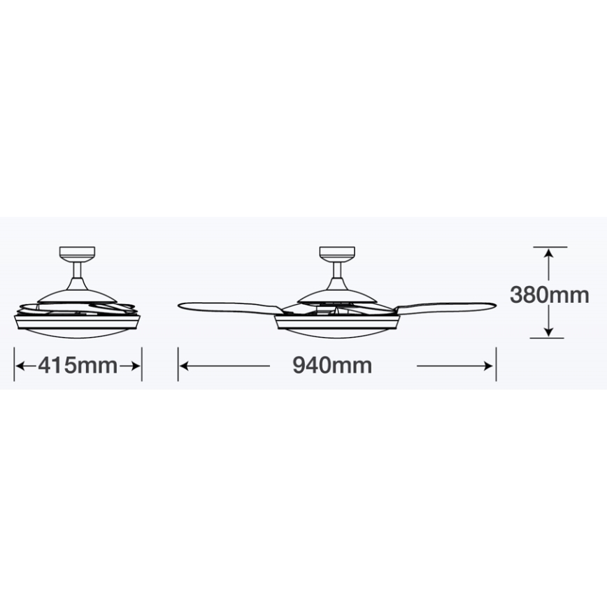 FANAWAY 512120 - Wentylator sufitowy EVORA 2xE27/15W/230V + pilot zdalnego sterowania