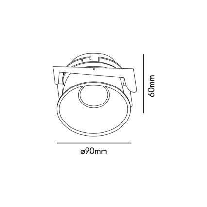 FARO 02100501 - Oprawa wpuszczana FRESH 1xGU10/50W/230V biały