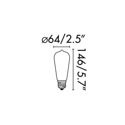 FARO 17428 - LED Żarówka FILAMENT E27/4W/230V 2200K