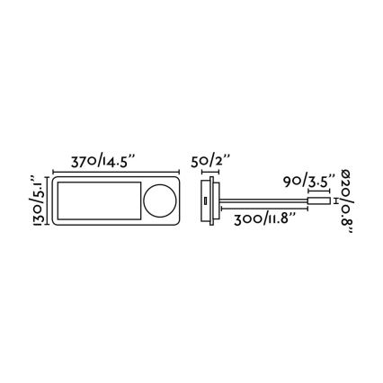 FARO 20062 - LED Kinkiet MOOD 2xLED/3W + LED/1,5W/230V