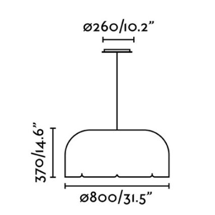 Faro 20104 - LED Żyrandol na lince MUTE LED/24W/230V śr. 80 cm 4000K