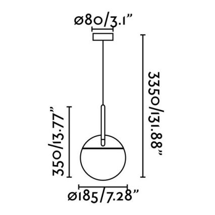 FARO 28210 - Żyrandol na lince MINE 1xE27/40W/230V