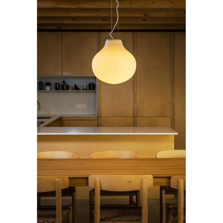 FARO 28301 - Żyrandol na lince ISABELLE 1xE27/15W/230V śr. 40 cm biały