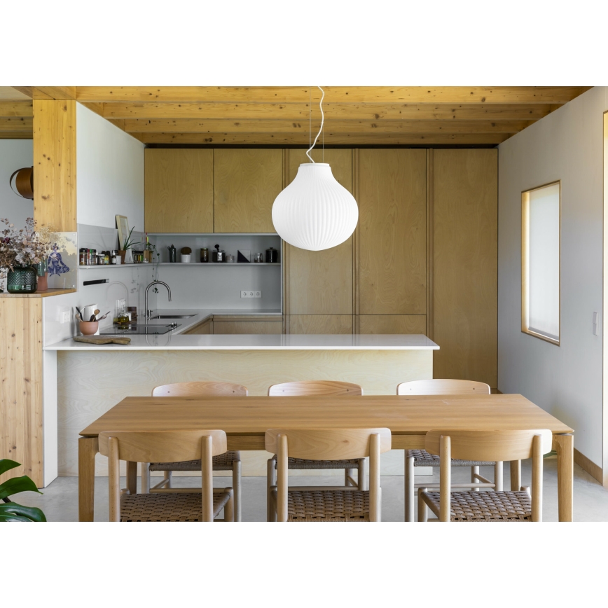 FARO 28301 - Żyrandol na lince ISABELLE 1xE27/15W/230V śr. 40 cm biały