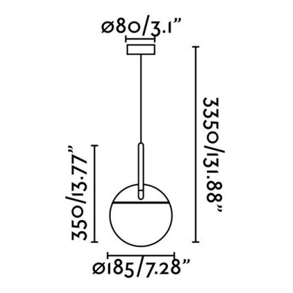 FARO 28375 - Żyrandol na lince MINE 1xE27/40W/230V