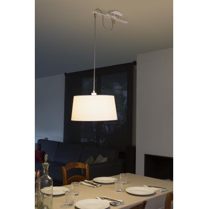 FARO 28394 - Żyrandol na lince FUSTA 1xE27/20W/230V biały