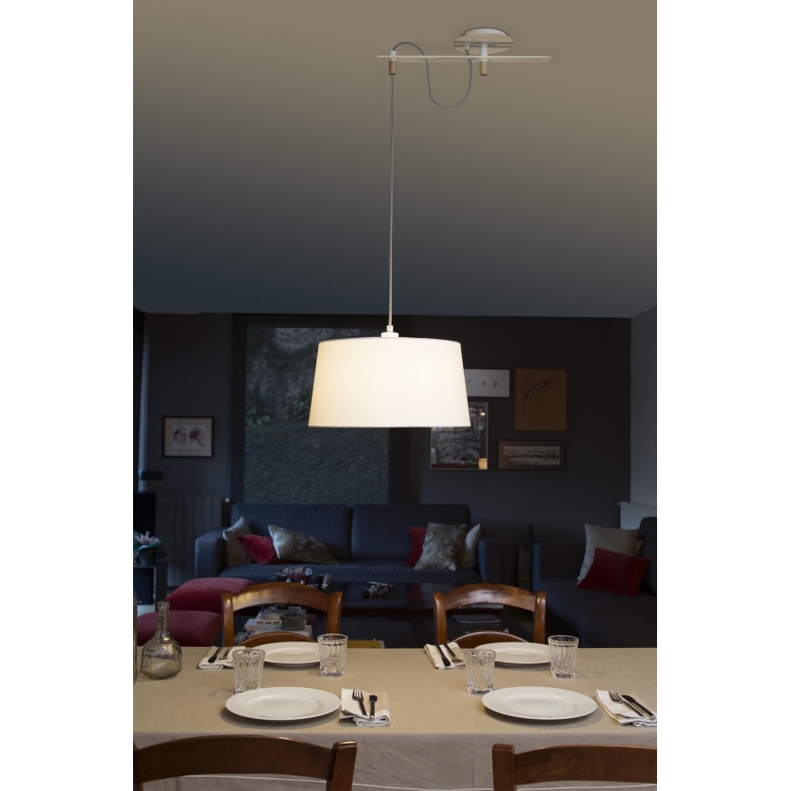 FARO 28394 - Żyrandol na lince FUSTA 1xE27/20W/230V biały