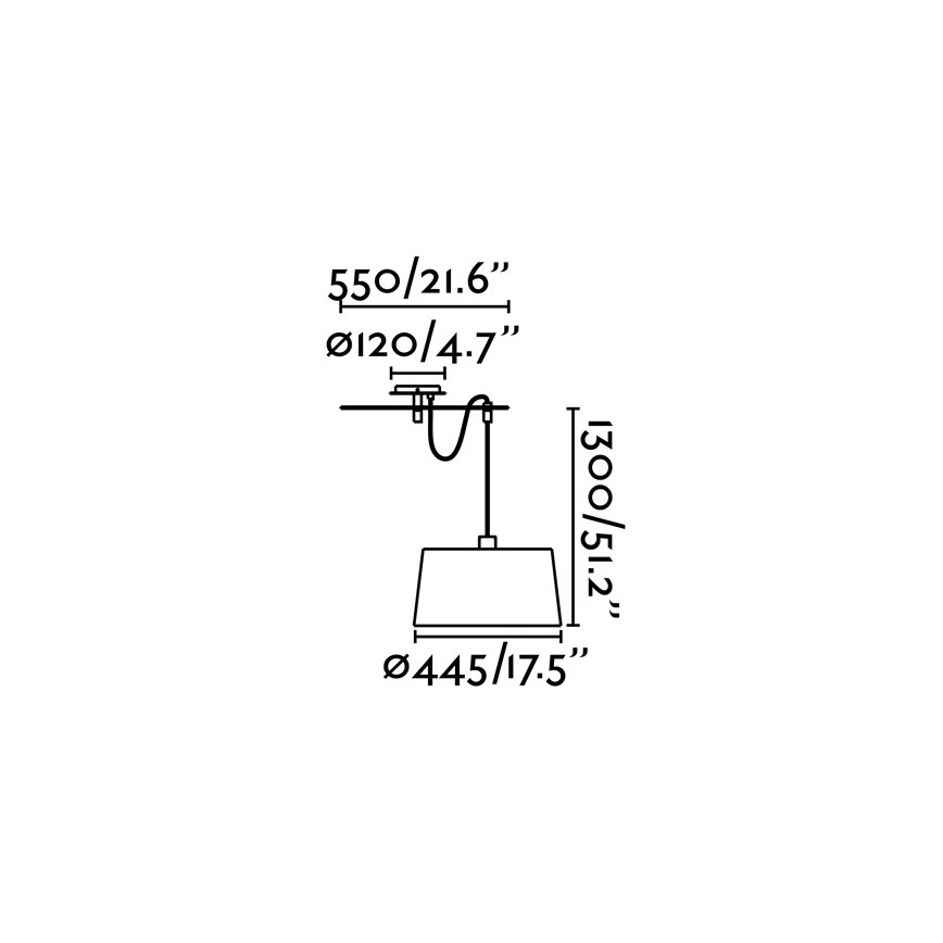 FARO 28394 - Żyrandol na lince FUSTA 1xE27/20W/230V biały