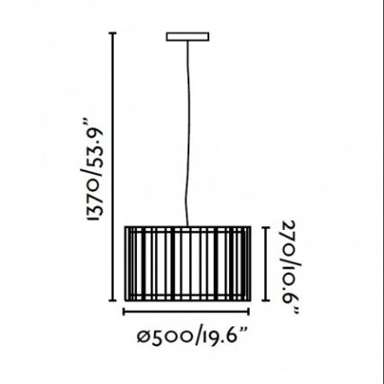 Faro 29309 - Żyrandol na lince LINDA 1xE27/100W/230V