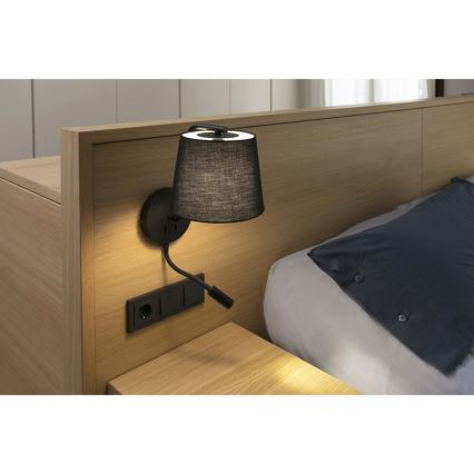 FARO 29330 - Kinkiet LED BERNI 1xE27/20W/230V + LED/3W