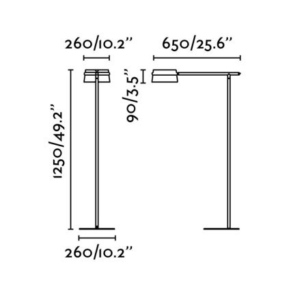 FARO 29569 - LED Ściemnialna dotykowa lampa podłogowa LOOP LED/6W/230V