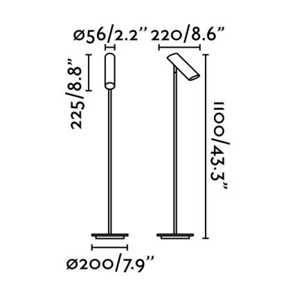 FARO 29883 - Lampa podłogowa LINK 1xGU10/11W/230V biała