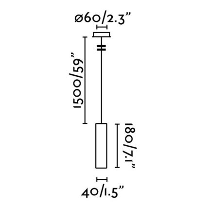 FARO 29895 - LED Żyrandol na lince ORA LED/4W/230V czarny