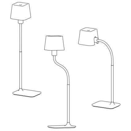 FARO 29926 - Lampa podłogowa FLEXI 1xE27/15W/230V różowy