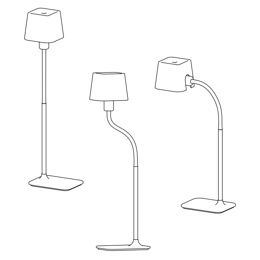FARO 29926 - Lampa podłogowa FLEXI 1xE27/15W/230V różowy