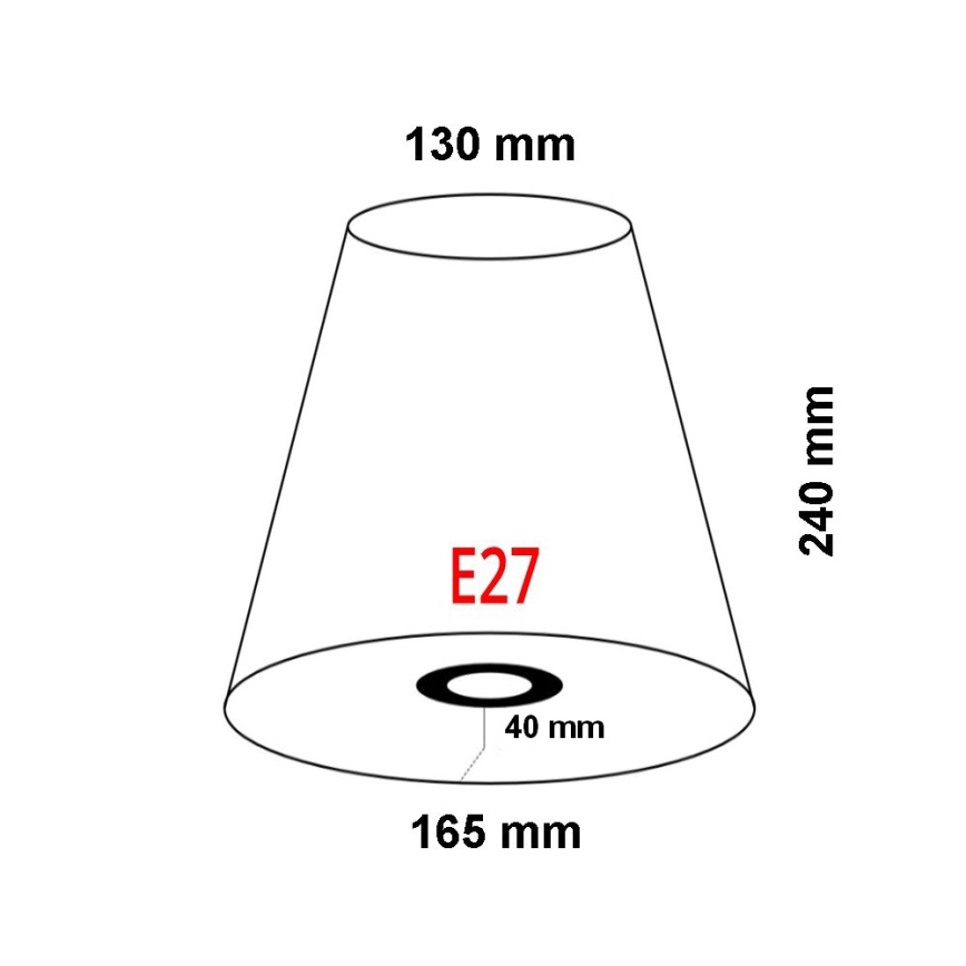 FARO 2P0311 - Klosz do kinkietu REM E27 śr. 165 mm beżowy