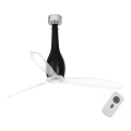 FARO 32002 - Wentylator sufitowy ETERFAN czarny/przezroczysty śr. 128 cm + pilot do zdalnego sterowania
