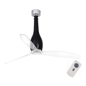 FARO 32002 - Wentylator sufitowy ETERFAN czarny/przezroczysty śr. 128 cm + pilot do zdalnego sterowania