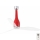 FARO 32002 - Wentylator sufitowy ETERFAN czerwony/przezroczysty śr. 128 cm + pilot do zdalnego sterowania