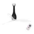 FARO 32003 - Wentylator sufitowy ETERFAN czarny/przezroczysty śr. 128 cm + pilot do zdalnego sterowania