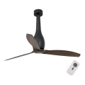 FARO 32004 - Wentylator sufitowy ETERFAN czarny/brązowy śr. 128 cm + pilot do zdalnego sterowania