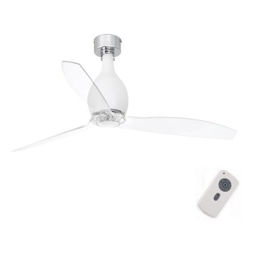 FARO 32025 - Wentylator sufitowy MINI ETERFAN matowa biel/przezroczysty