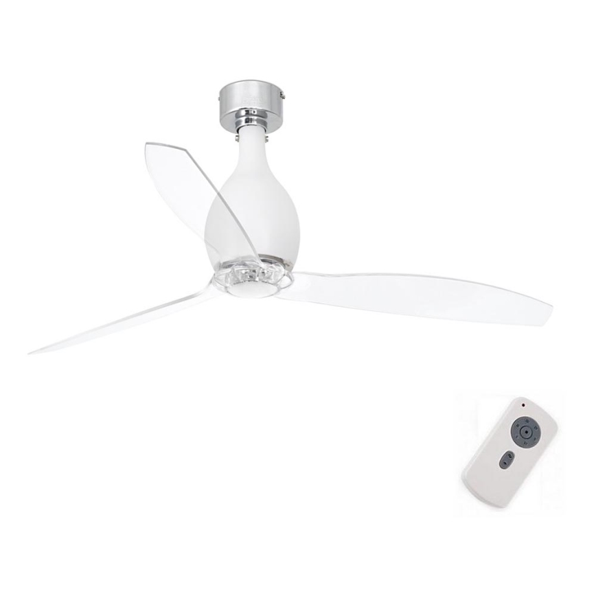 FARO 32025 - Wentylator sufitowy MINI ETERFAN matowa biel/przezroczysty