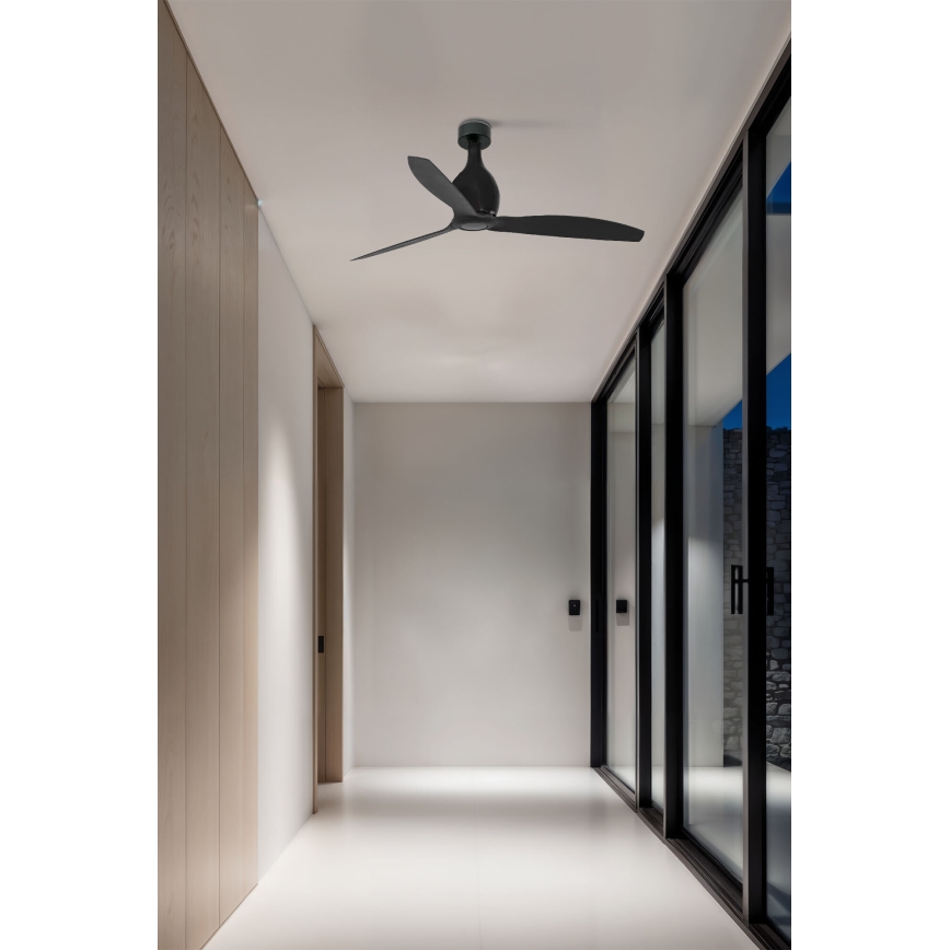 FARO 32030 - Wentylator sufitowy MINI ETERFAN czarny śr. 128 cm + zdalne sterowanie